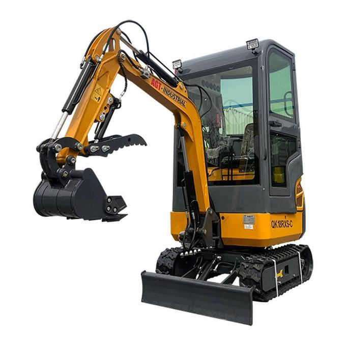 2024 AGT Rato 1-Ton Mini Small Excavator with Air Conditioning, Side Swing, and Enhanced Features