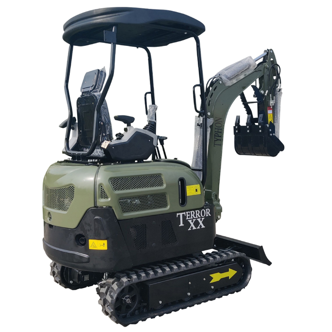 2025 4,000 lb TYPHON TERROR XX Mini Excavator – Kubota D902 Diesel Engine | EPA Certified
