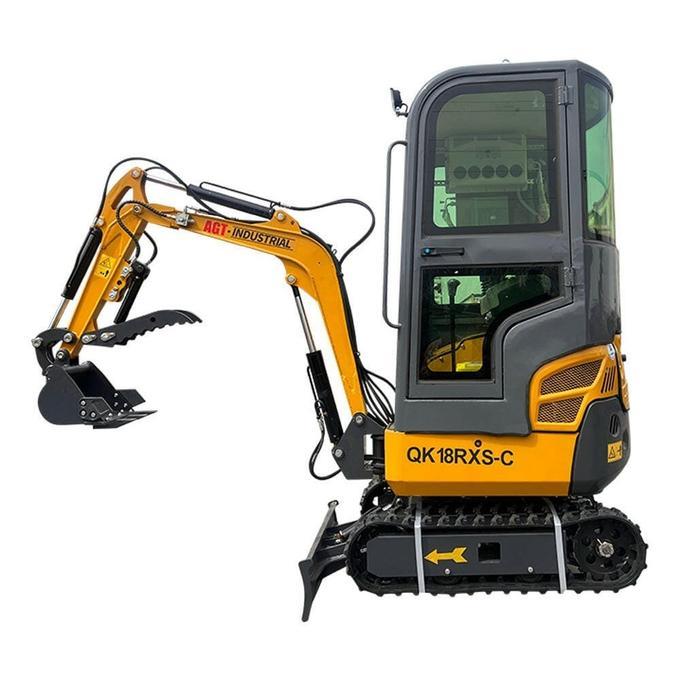 2024 AGT Rato 1-Ton Mini Small Excavator with Air Conditioning, Side Swing, and Enhanced Features