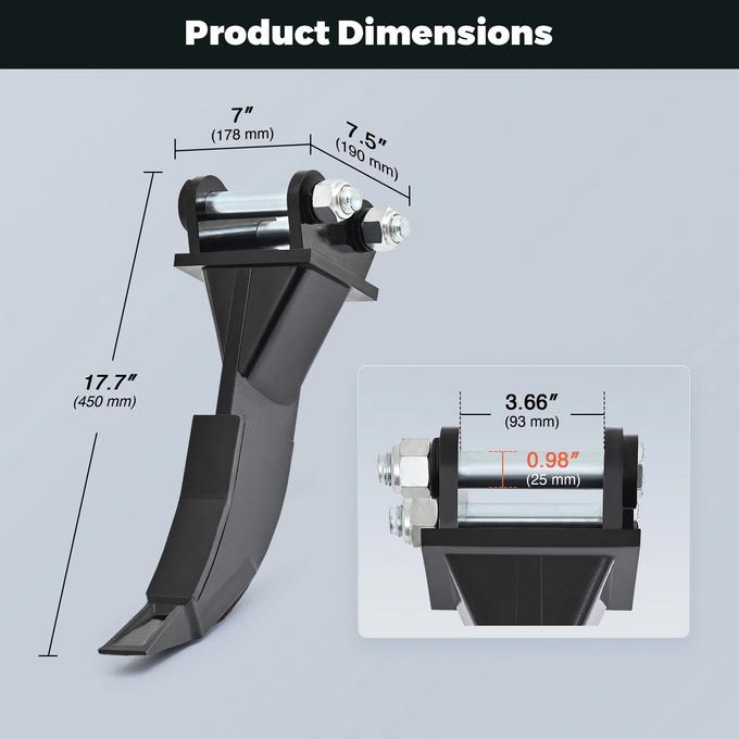 Ripper Mini Excavator Attachment Tool for Tough Soil and Frozen Ground